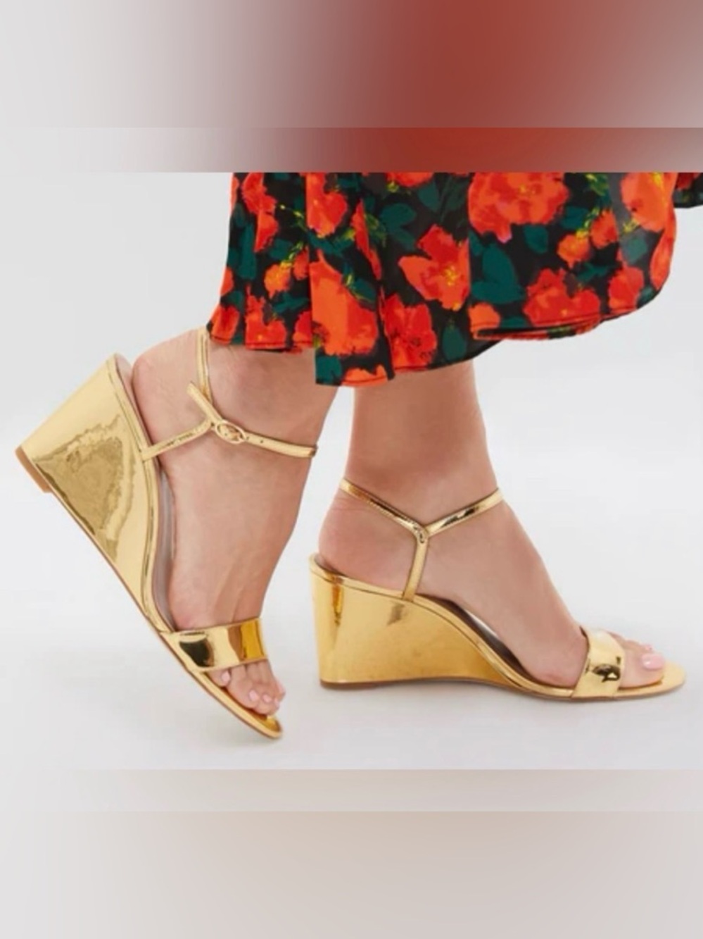 Tuckernuck Gold Metallic Delphine Wedges | 7 | NIB | $275 Retail - Picture 2 of 8